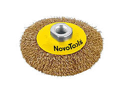 Щітка конусоподібна 115мм гофр. лат. дріт ТМ NovoTools