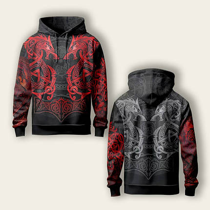 Костюм спортивний худі та штани з 3D принтом Viking Power 29318 XS ID 5065488, фото 2