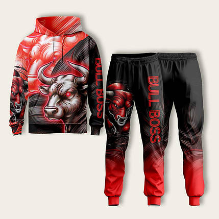 Костюм спортивний худі та штани з 3D принтом BULL BOSS 30920 XS ID 5070103, фото 1
