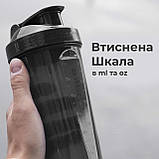 Шейкер спортивний SmartShake Lite DC Flash, 800 мл, пластик (PC5), із сіточкою, помаранчевий, BPA-free, фото 8
