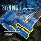 Боксерські рукавиці PowerPlay 3021 Сині 14 унцій (397г.) для спортсменів 80-90 кг., фото 7