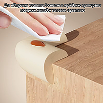 Захист на кути для дітей із піни ЄВА набір 4шт колір молочно білий. Захист від ударів і травм для дітей. Накладки на кути столу, фото 7