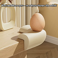 Захист на кути для дітей із піни ЄВА набір 4шт колір молочно білий. Захист від ударів і травм для дітей. Накладки на кути столу, фото 9