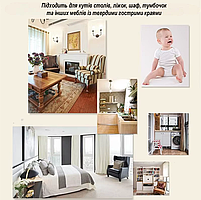 Захист на кути для дітей із піни ЄВА набір 4шт колір молочно білий. Захист від ударів і травм для дітей. Накладки на кути столу, фото 10