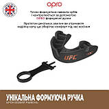 Капа для боксу OPRO Bronze UFC - дитяча (вік до 10) Чорна, з високим рівнем захисту, фото 5