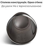 Шейкер спортивний SmartShake Reforce, 900 мл, з нержавіючої сталі, із сіточкою, сірий, герметичний, фото 9