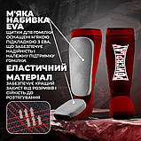 Захист гомілки і стопи PowerPlay PP_3054, Червоний, XL (зріст 188+ см) – надійний для єдиноборств, комфортний і міцний матеріал, фото 4