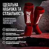 Захист гомілки і стопи PowerPlay PP_3054, Червоний, XL (зріст 188+ см) – надійний для єдиноборств, комфортний і міцний матеріал, фото 5
