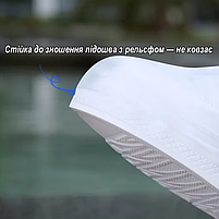 Водонепроникні чохли-бахіли 2XL 43-44. Багаторазовий захист для великого взуття, драйстеппери на блискавці, фото 5