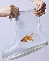 Чохли від дощу для взуття XL 41-42. Універсальні багаторазові водонепроникні драйстеппери бахіли з блискавкою, фото 9