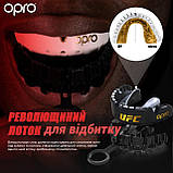 Капа для боксу OPRO Gold Braces під брекети - доросла (вік 11+) Червона, з високим рівнем захисту, фото 2