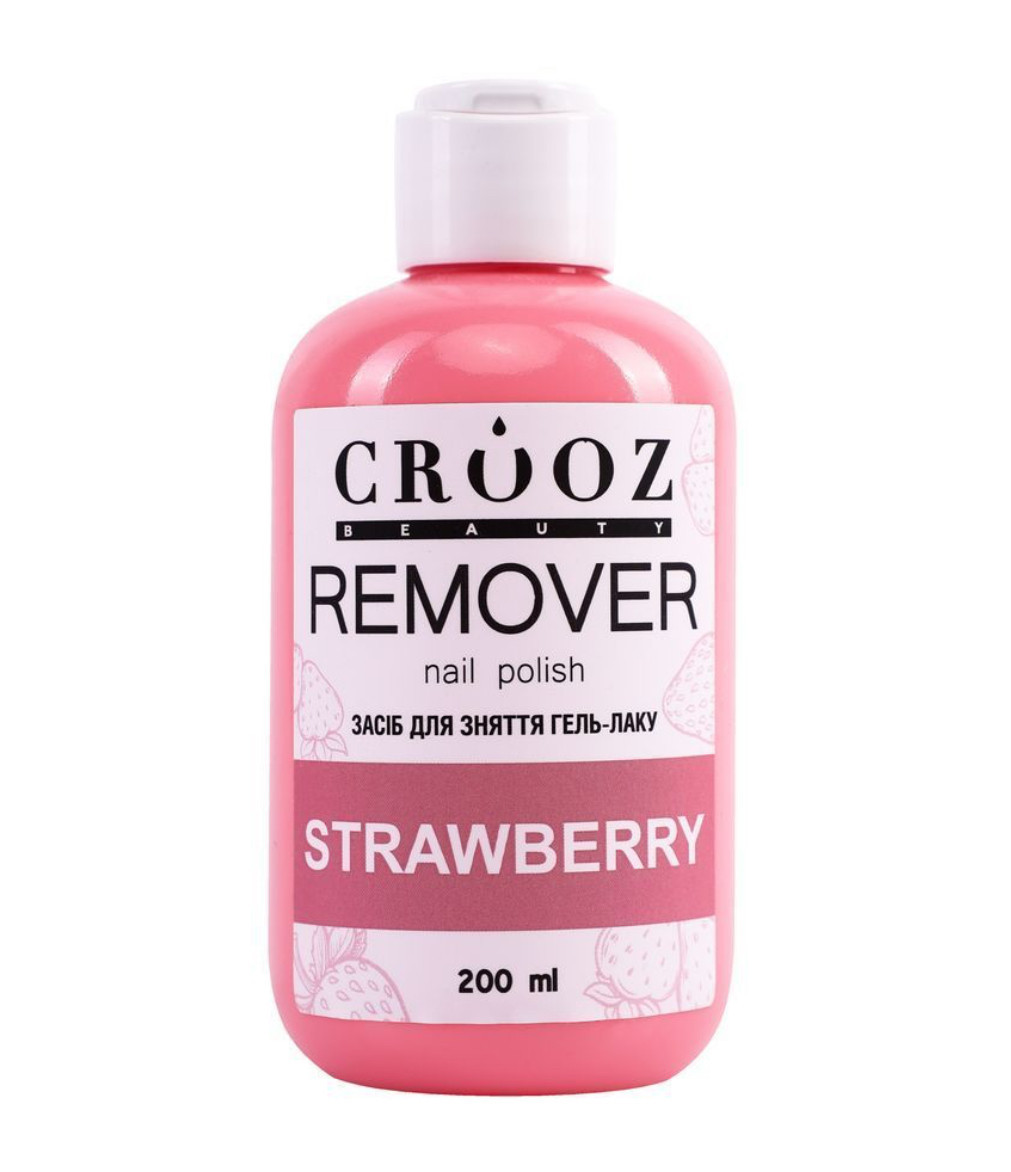 Crooz Засіб для зняття гель-лаку Strawberry, 200 мл