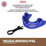 Капа для боксу OPRO Bronze - доросла (вік 11+) Синя, з високим рівнем захисту, фото 4
