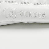 Боксерські рукавиці Leone GN111, Білі, шкіряні, 16 унцій (454г.) для спортсменів 90-100 кг. + бинти, фото 7