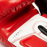 Боксерські рукавиці Leone GN208, Червоні, шкіряні, 16 унцій (454г.) для спортсменів 90-100 кг. + бинти, фото 7