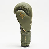 Боксерські рукавиці Leone GN059G, Зелені, 12 унцій (340г.) для спортсменів 60-80 кг. + капа, фото 5