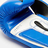 Боксерські рукавиці Leone GN208, Сині, шкіряні, 16 унцій (454г.) для спортсменів 90-100 кг. + бинти, фото 9