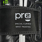 Боксерські рукавиці Leone GN115, Чорні, шкіряні, 14 унцій (397г.) для спортсменів 80-90 кг. + бинти, фото 9