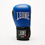 Боксерські рукавиці Leone GN383, Сині, 8 унцій (227г.) для спортсменів 7-9 років до 50 кг + капа, фото 3