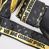 Боксерські рукавиці Leone GN220, Чорні, шкіряні, 12 унцій (340г.) для спортсменів 60-80 кг. + бинти, фото 8