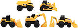 Набір із 5 машинок будівельної техніки CAT Construction Little Machines, фото 3