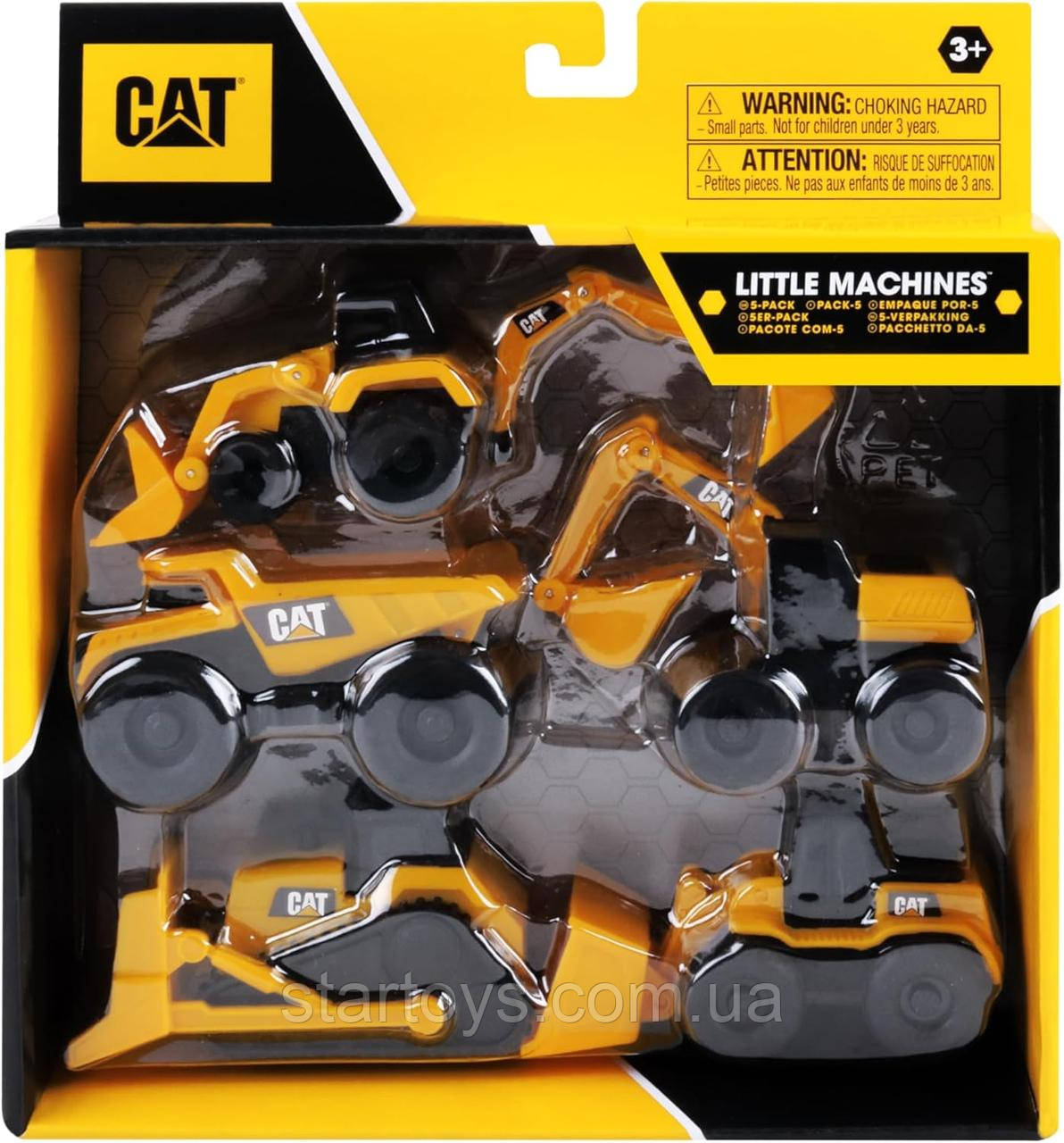 Набір із 5 машинок будівельної техніки CAT Construction Little Machines