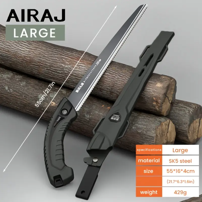 Побутова невелика ручна пилка садова пила AIRAJ по дереву з ковзною ручкою 350 мм