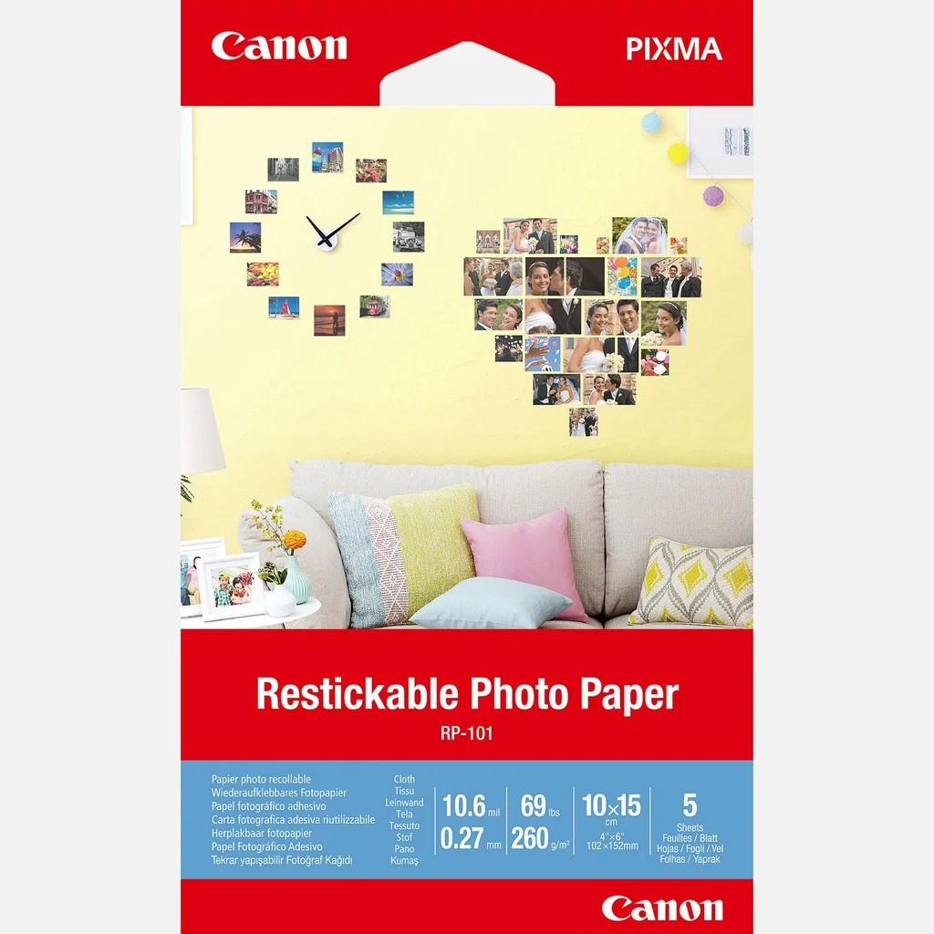 Фотопапір Canon RP-101 10x15 Photo Paper Restickable 5 pcs (3635C002)