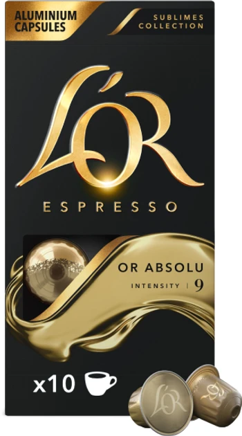 Кава в капсулах Nespresso L'OR Espresso Or Absolu 10 шт 100% Арабіка. Франція
