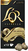 Кава в капсулах Nespresso L'OR Espresso Or Absolu 10 шт 100% Арабіка. Франція