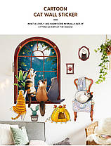 Вінілові наклейки Коти та місяць (лист 60 х 90 см) Б272-1, фото 4