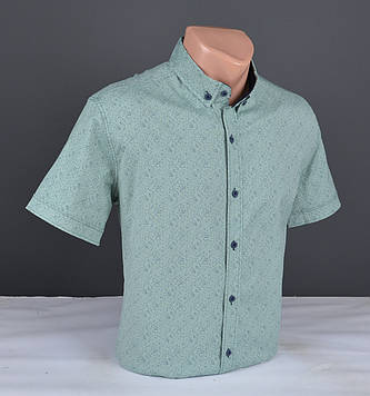 Чоловіча сорочка з коротким рукавом G-port світло-зелена Туреччина 5100