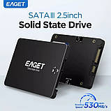 SSD диск EAGET 1TB 2.5" SATA III 530MB/s 500MB/s для ноутбуків і ПК – внутрішній твердотільний накопичувач, фото 3