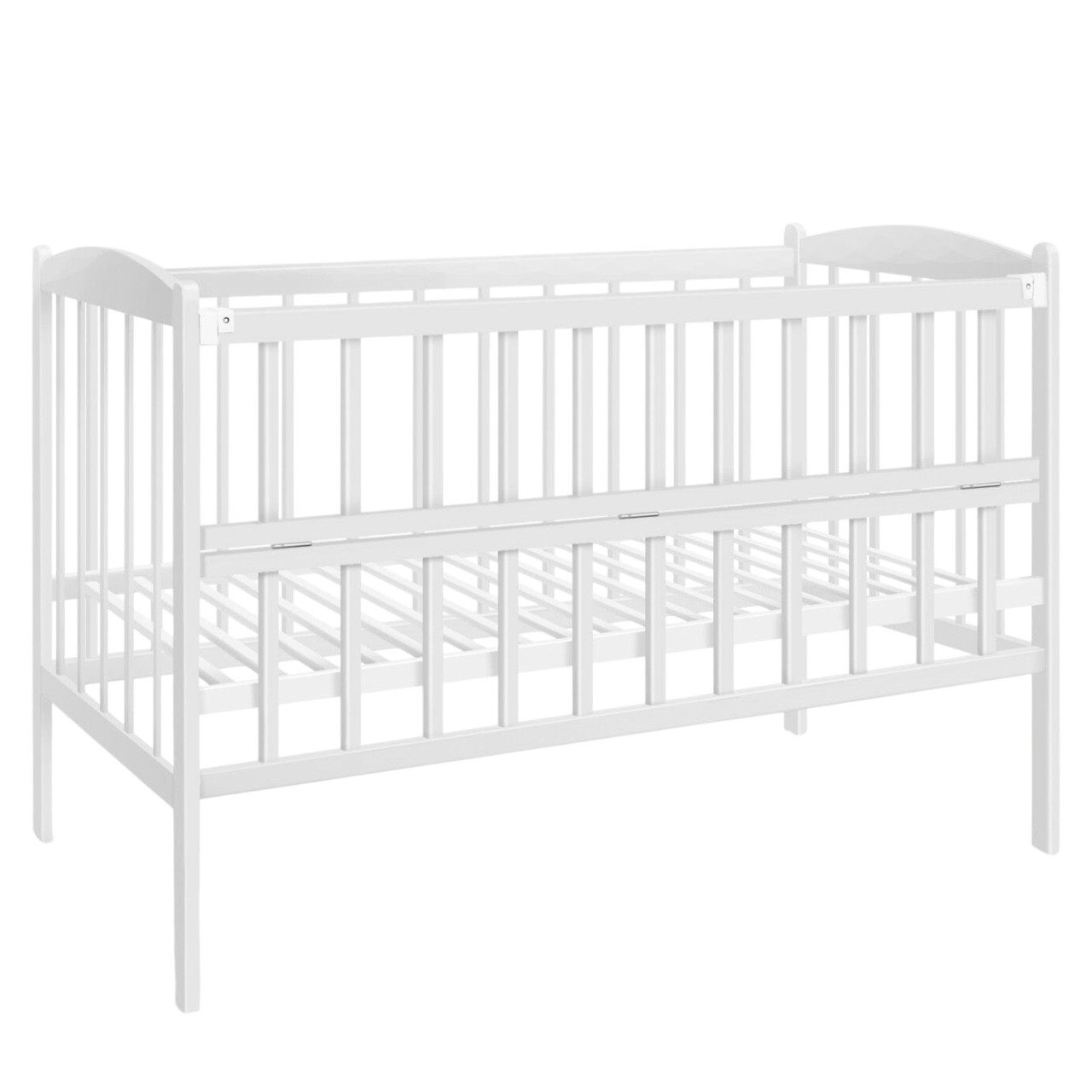 Ліжечко дитяче відкидний бортик TOYS "Райдуга" Біле