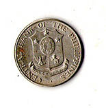 Філіппіни 25 сентаво, 1960 рік Мідь-цинк-нікель, 5g, ø 23.5mm №1950, фото 2