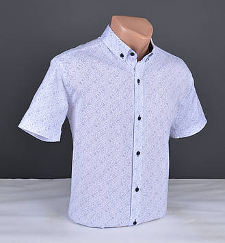 Чоловіча сорочка з коротким рукавом G-port біла Туреччина 5101