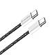 Дата кабель USB-C to USB-C 2.0m (braided cotton) (PD Fast Charging 60W) 3.0А black ColorWay (CW-CBPDCC068-BK), фото 9