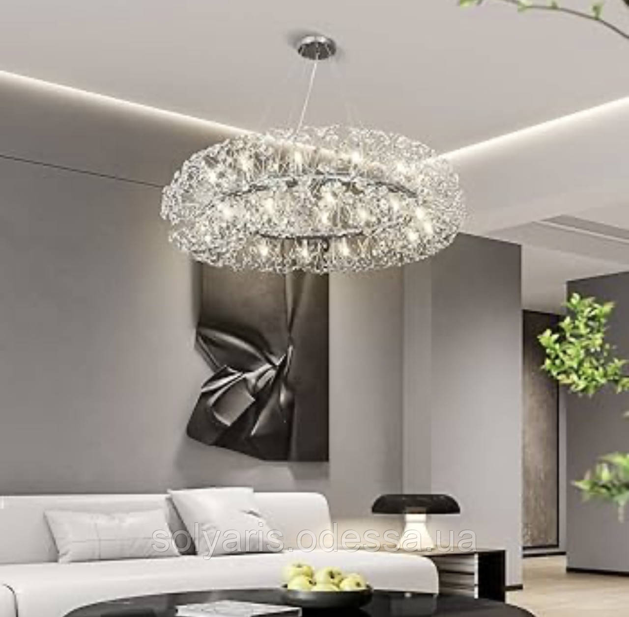 Люстра сучасна на 20лампочок 80см 229007 хром, фото 1