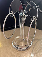 Сережки кільця циркони Сріблення/сережки кільцями