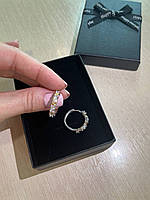 Маленькі сережки кільцями циркони Сріблення/сережки