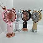 Ручний міні-вентилятор YS-2321 з акумулятором і підсвічуванням - 2 швидкості, портативний, рожевий, фото 6