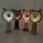 Ручний міні-вентилятор YS-2321 з акумулятором і підсвічуванням - 2 швидкості, портативний, рожевий, фото 3