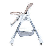 Стільчик дитячий для годування з регульованою спинкою El Camino ME 1177 STEADY Cream Beige Бежевий, фото 4