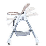 Стільчик дитячий для годування з регульованою спинкою El Camino ME 1177 STEADY Cream Beige Бежевий, фото 5