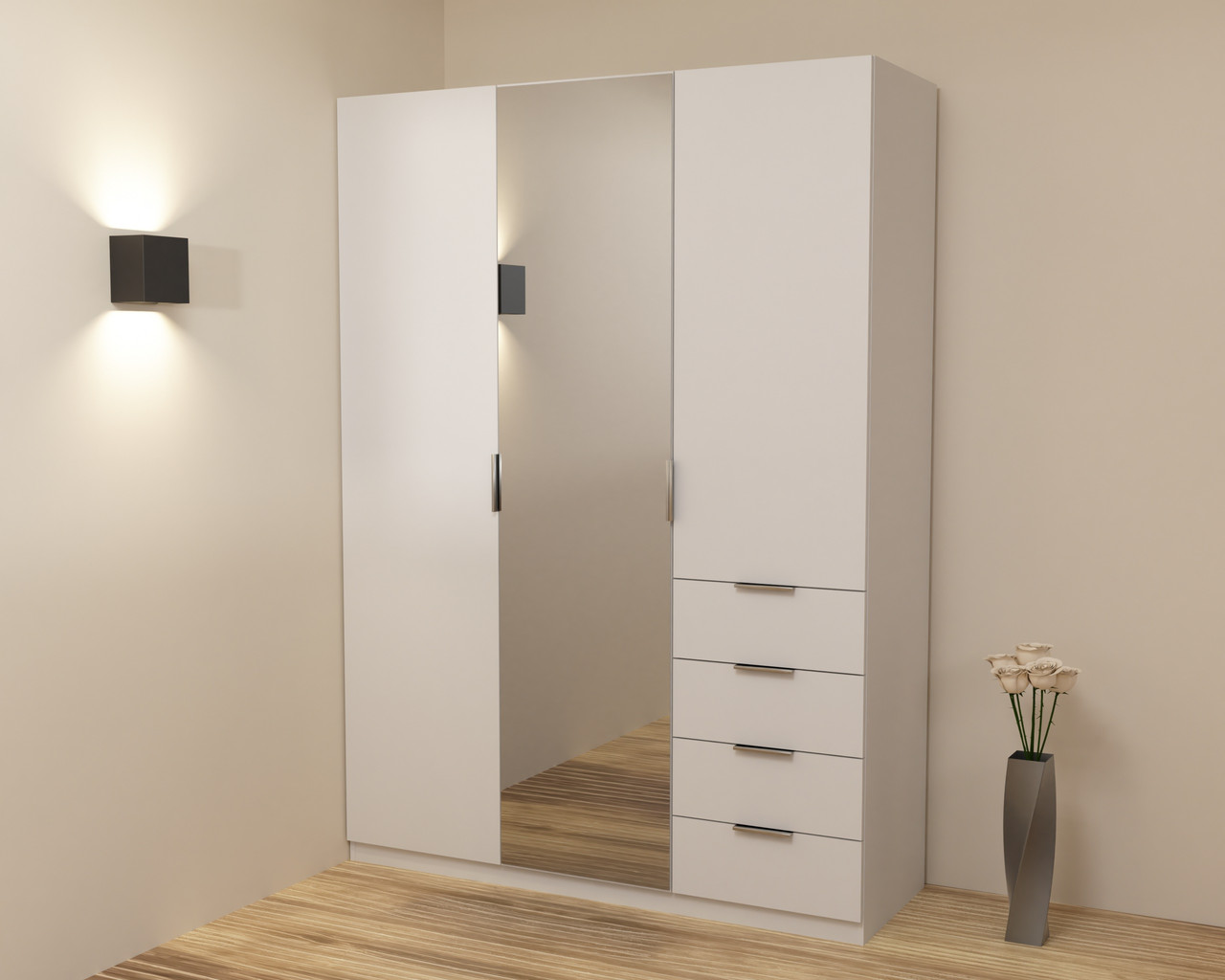 Шафа на три відділення KRISTAL 2 ширина 150 см