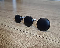 Ручка меблева кнопка чорна GG10 Black - 27мм