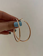 Сережки кільця рожеве золото/сережки кільцями