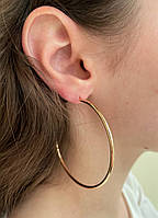 Сережки кільця рожеве золото/сережки кільцями