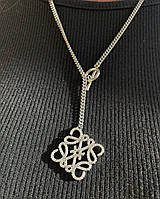 Лова розкішна підвіска циркони посрібнення/підвіска в стилі краватка/ Ларіат