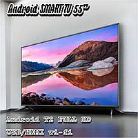 LED-телевізор Android T2 FULL HD Смарт ТВ 55" Телевізори з Wi-Fi (Телевізор 55 дюймів) Телевізори (Led телевізор 55 дюймів)